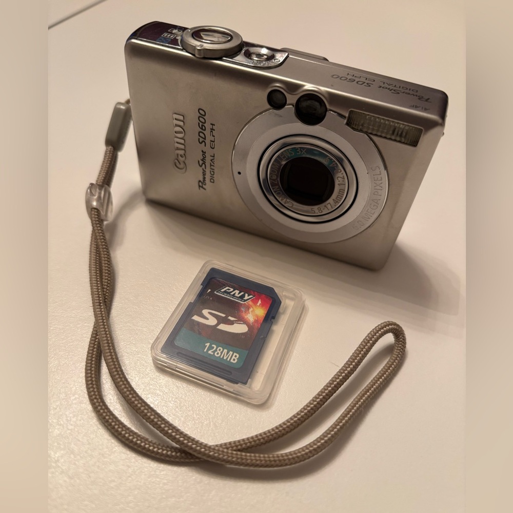 Canon Silver Digital Camera with SD Card